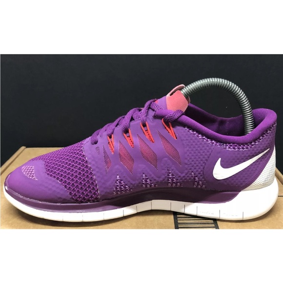 Nike Free 5.0 Women's Sz 7.5M Purp/Hyper Pink/White 642199-501 Great clean Cond. - Picture 3 of 12